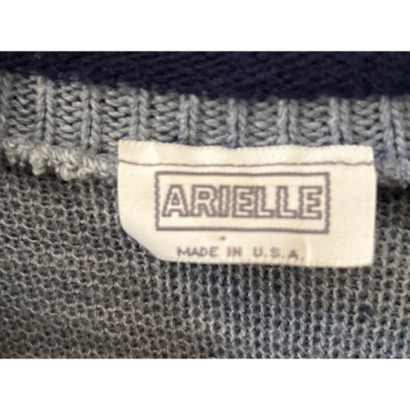 Vintage Arielle Heart Knit Sweater Made USA Cottagecore Cozy Winter 90s - Picture 3 of 5